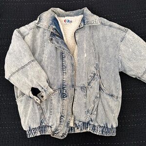 Pan Asia Vintage Denim Jacket with Sherpa Lining